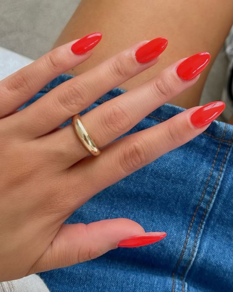Blood orange nails